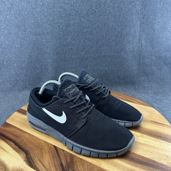 Nike Stefan Janoski Max Black Gray Anthracite Athletic Shoes 631303-009 Mens 9 - Picture 2 of 9